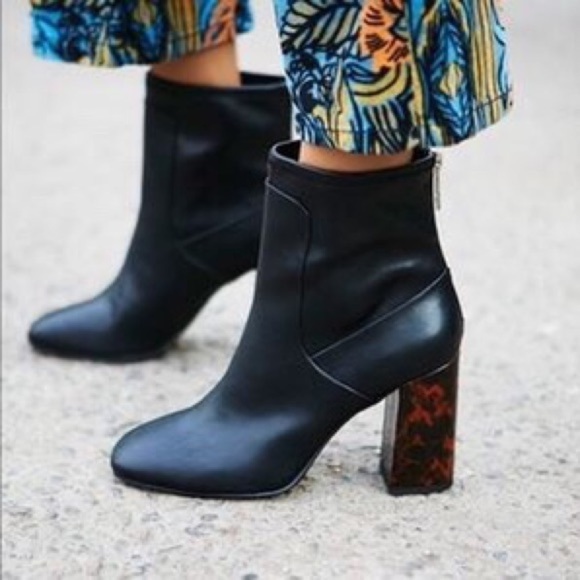 Charles David Trudy Mid Square Toe Bootie Black 10 - Picture 10 of 10